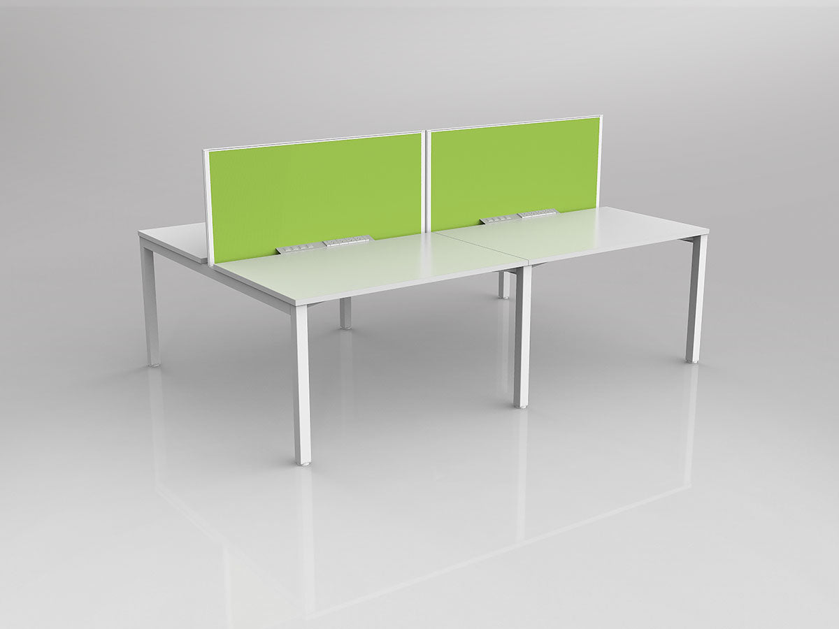 OL Axis 4 User Double Sided Workstation with Screen - Breathe Fabric