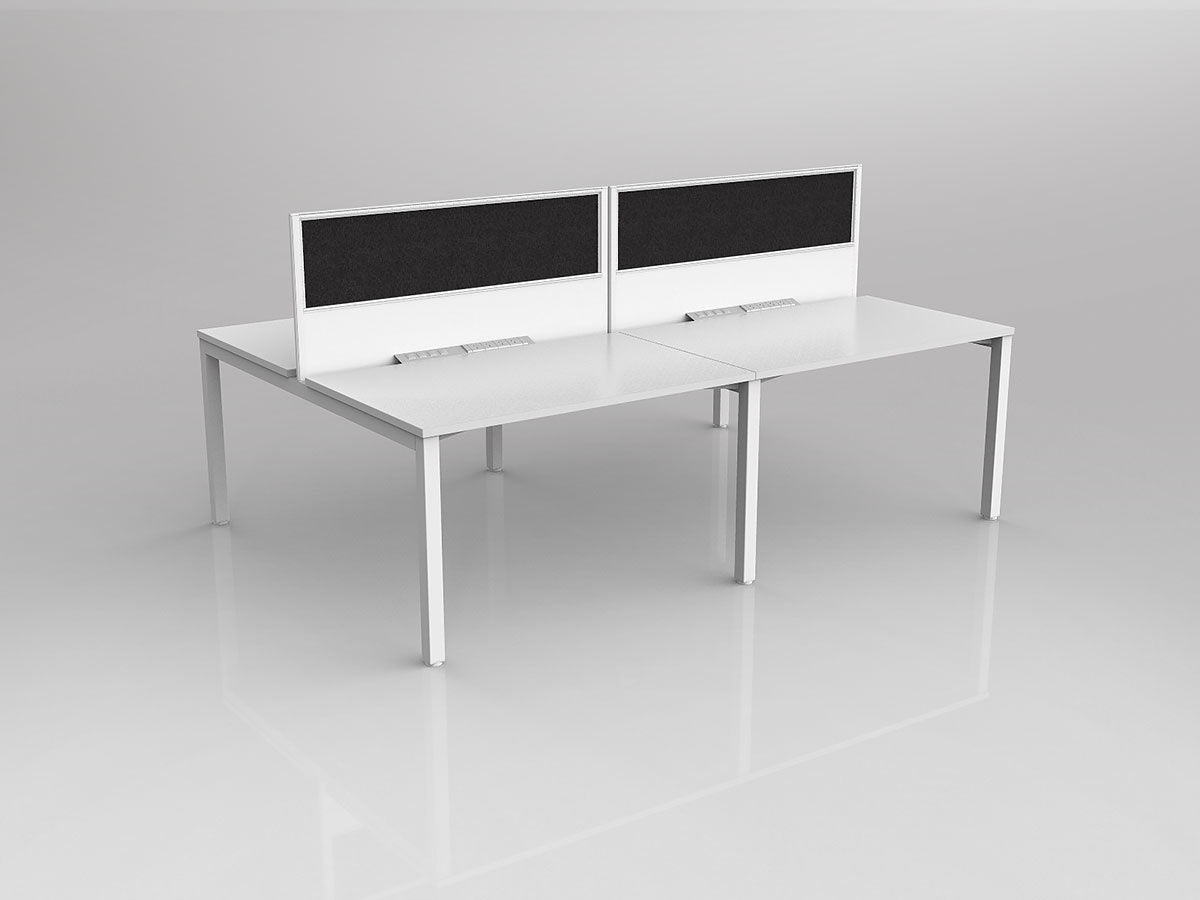 OL Axis 4 User Double Sided Workstation with Screen - Breathe Fabric