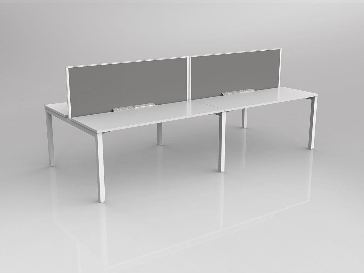 OL Axis 4 User Double Sided Workstation with Screen - Breathe Fabric