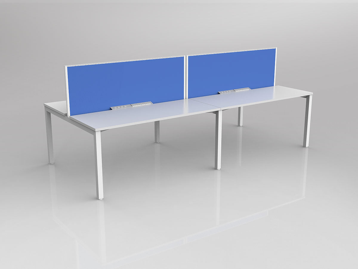 OL Axis 4 User Double Sided Workstation with Screen - Breathe Fabric