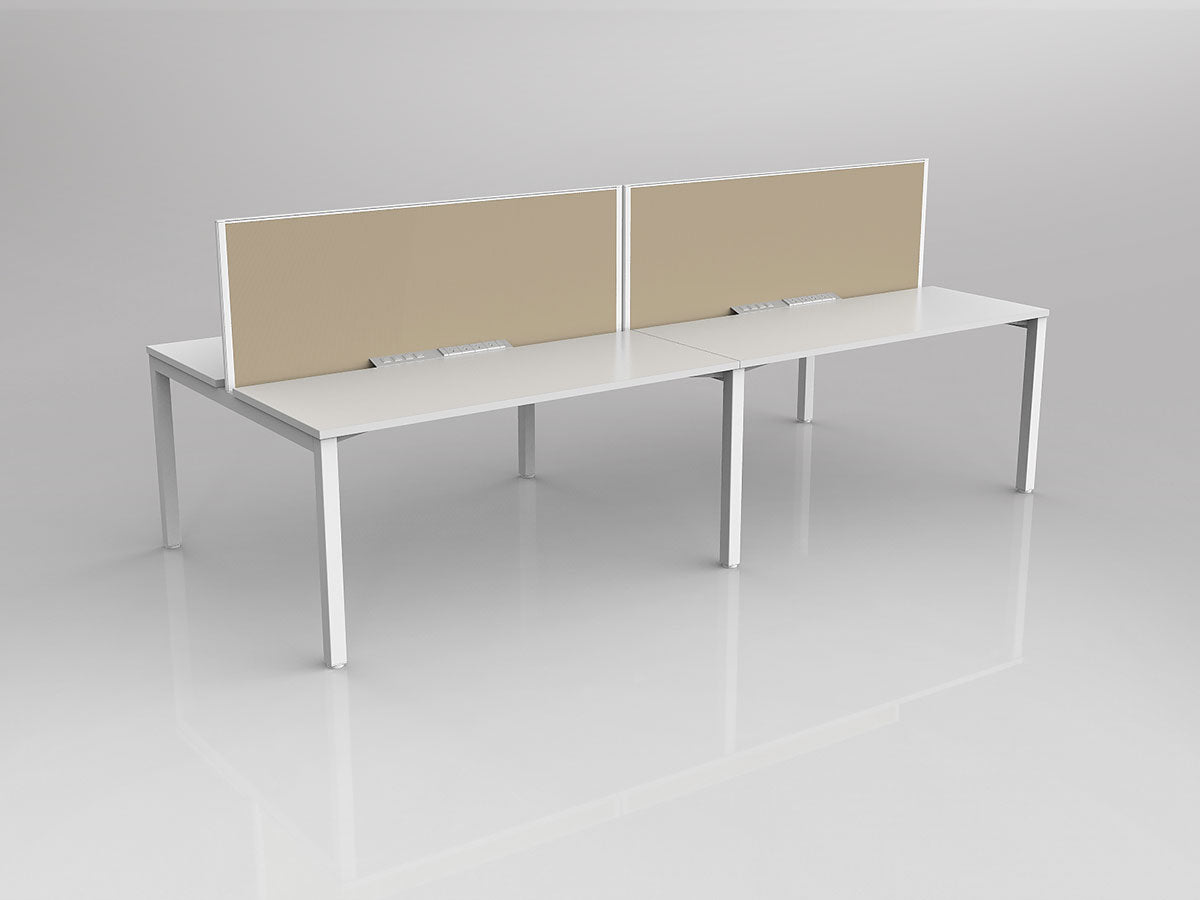 OL Axis 4 User Double Sided Workstation with Screen - Breathe Fabric