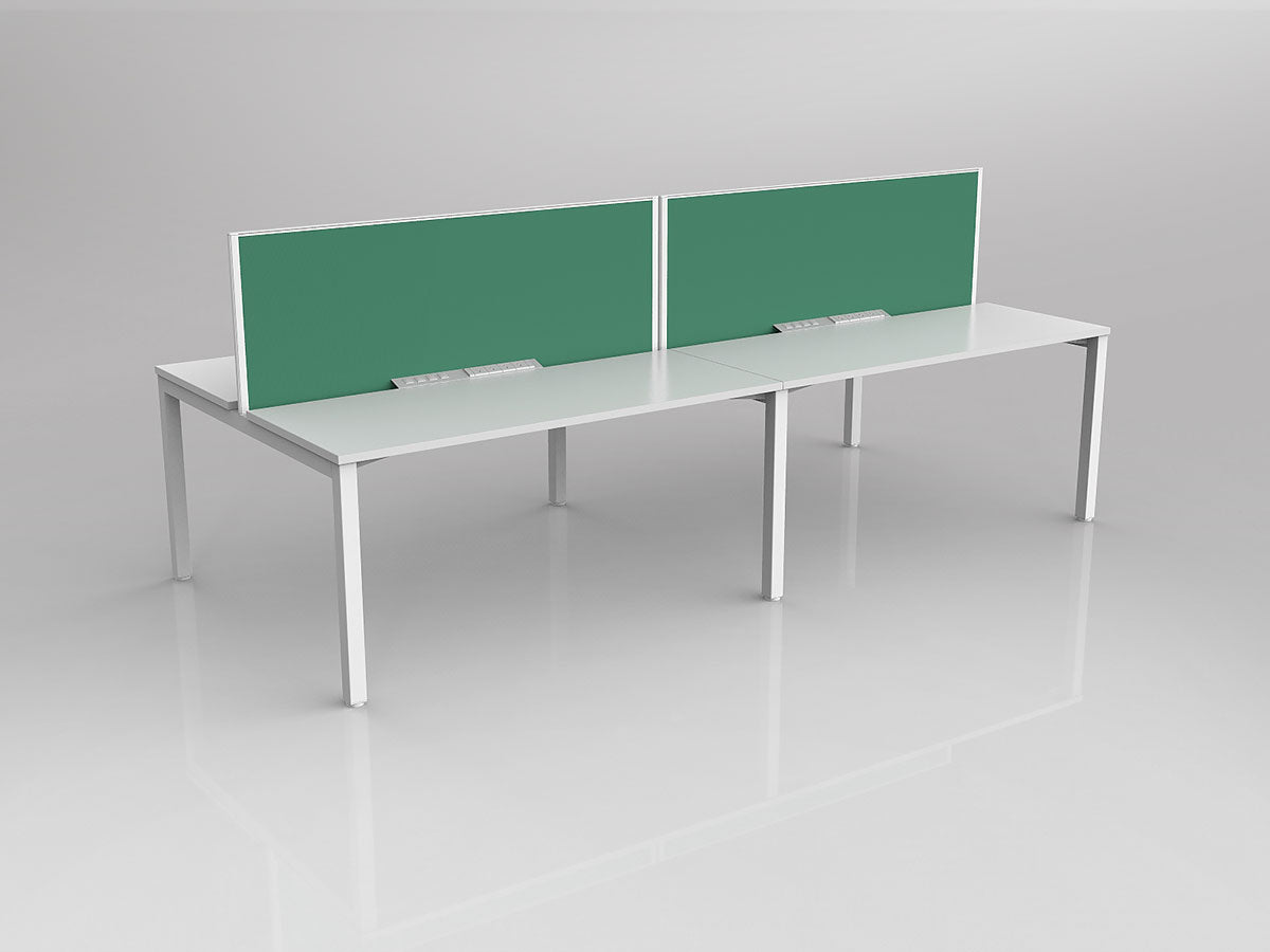 OL Axis 4 User Double Sided Workstation with Screen - Breathe Fabric