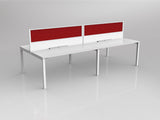 OL Axis 4 User Double Sided Workstation with Screen - Breathe Fabric