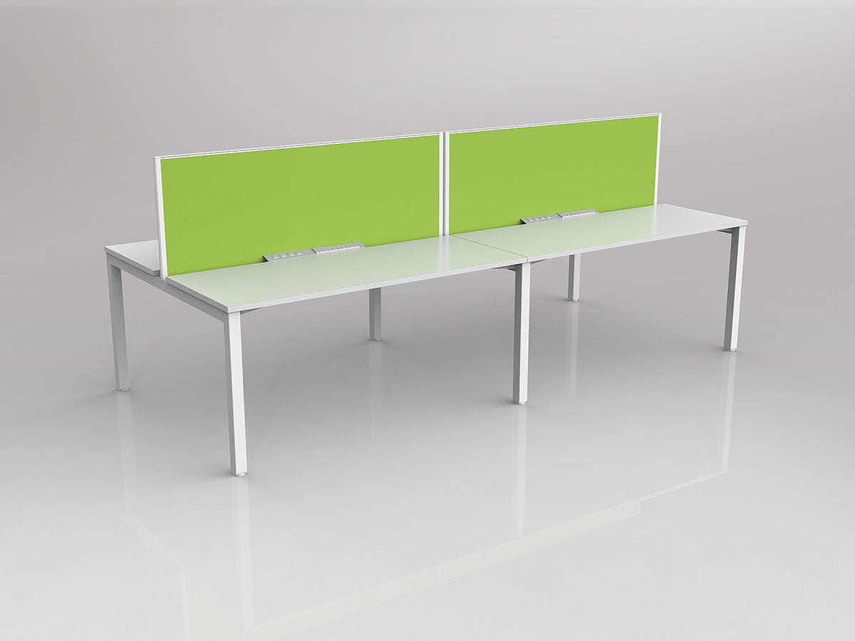 OL Axis 4 User Double Sided Workstation with Screen - Breathe Fabric