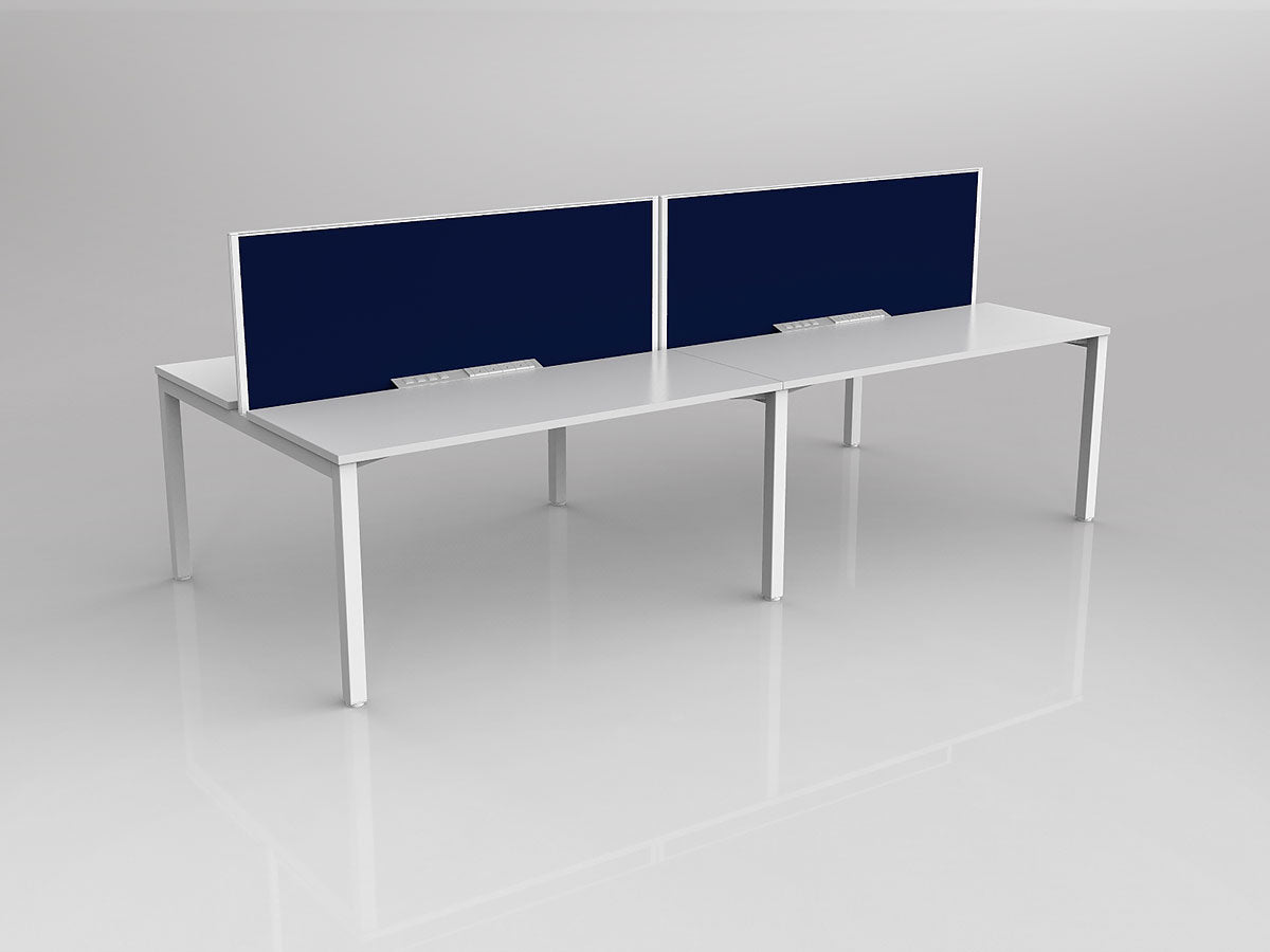 OL Axis 4 User Double Sided Workstation with Screen - Breathe Fabric