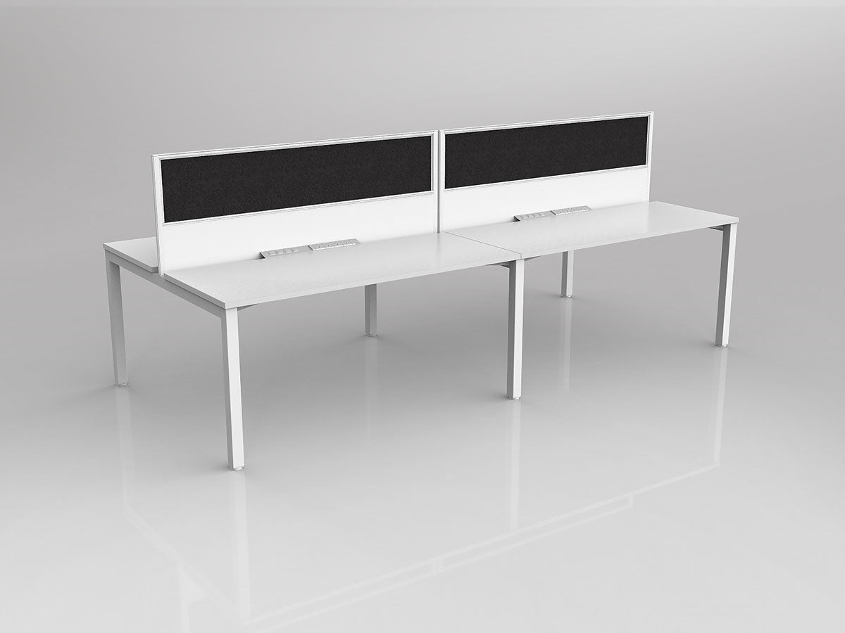 OL Axis 4 User Double Sided Workstation with Screen - Breathe Fabric