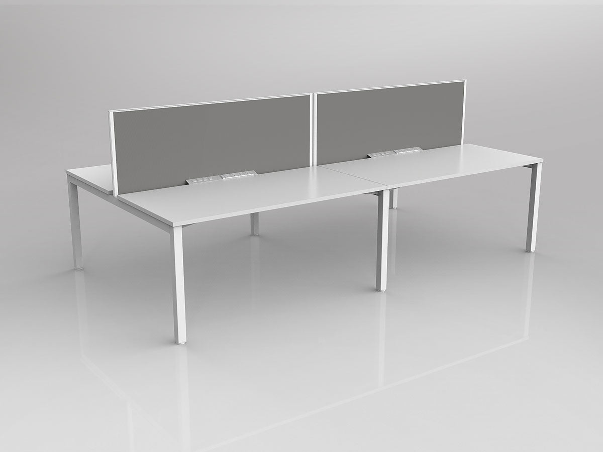 OL Axis 4 User Double Sided Workstation with Screen - Breathe Fabric