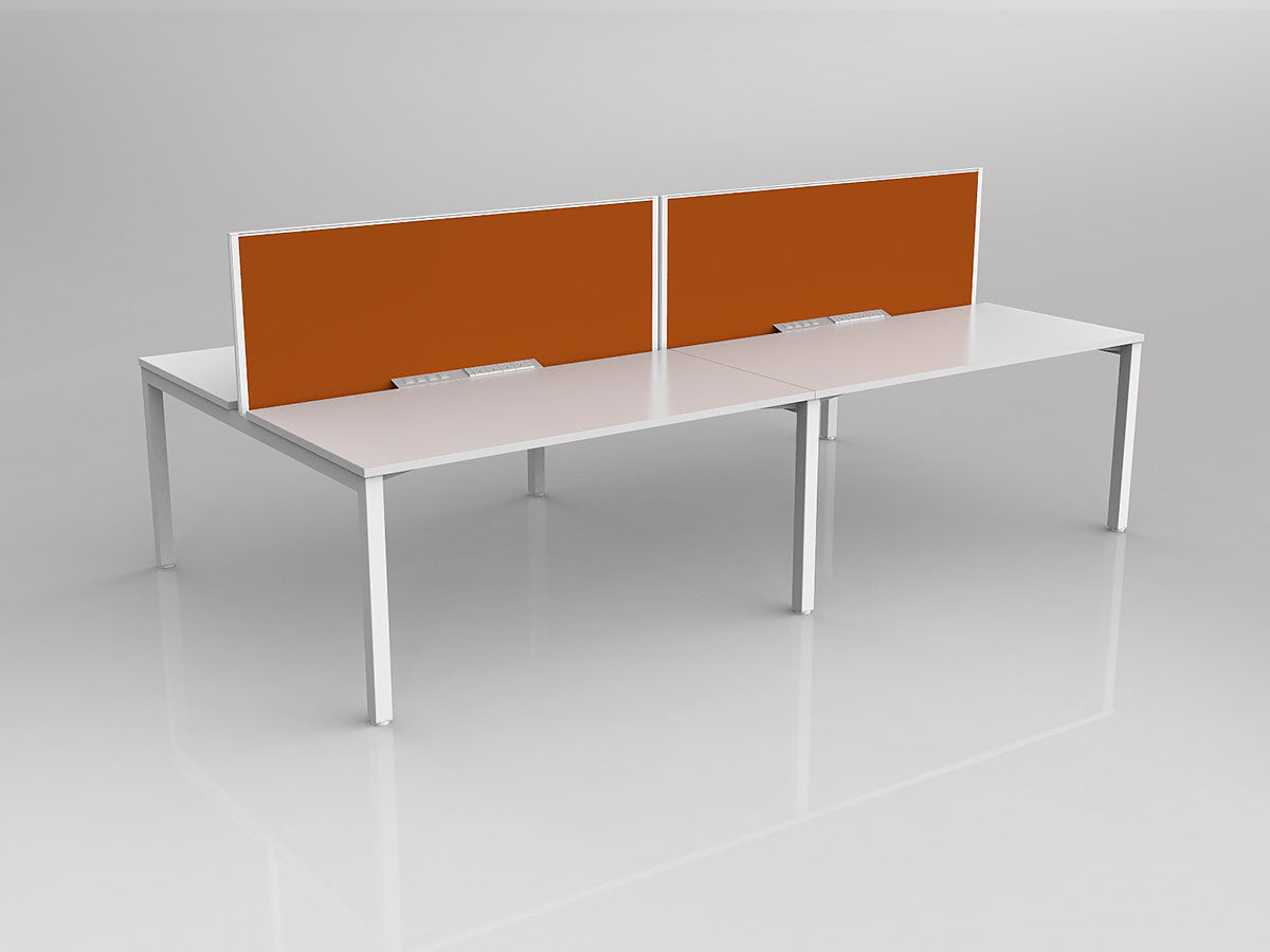 OL Axis 4 User Double Sided Workstation with Screen - Breathe Fabric