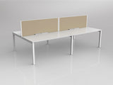 OL Axis 4 User Double Sided Workstation with Screen - Breathe Fabric
