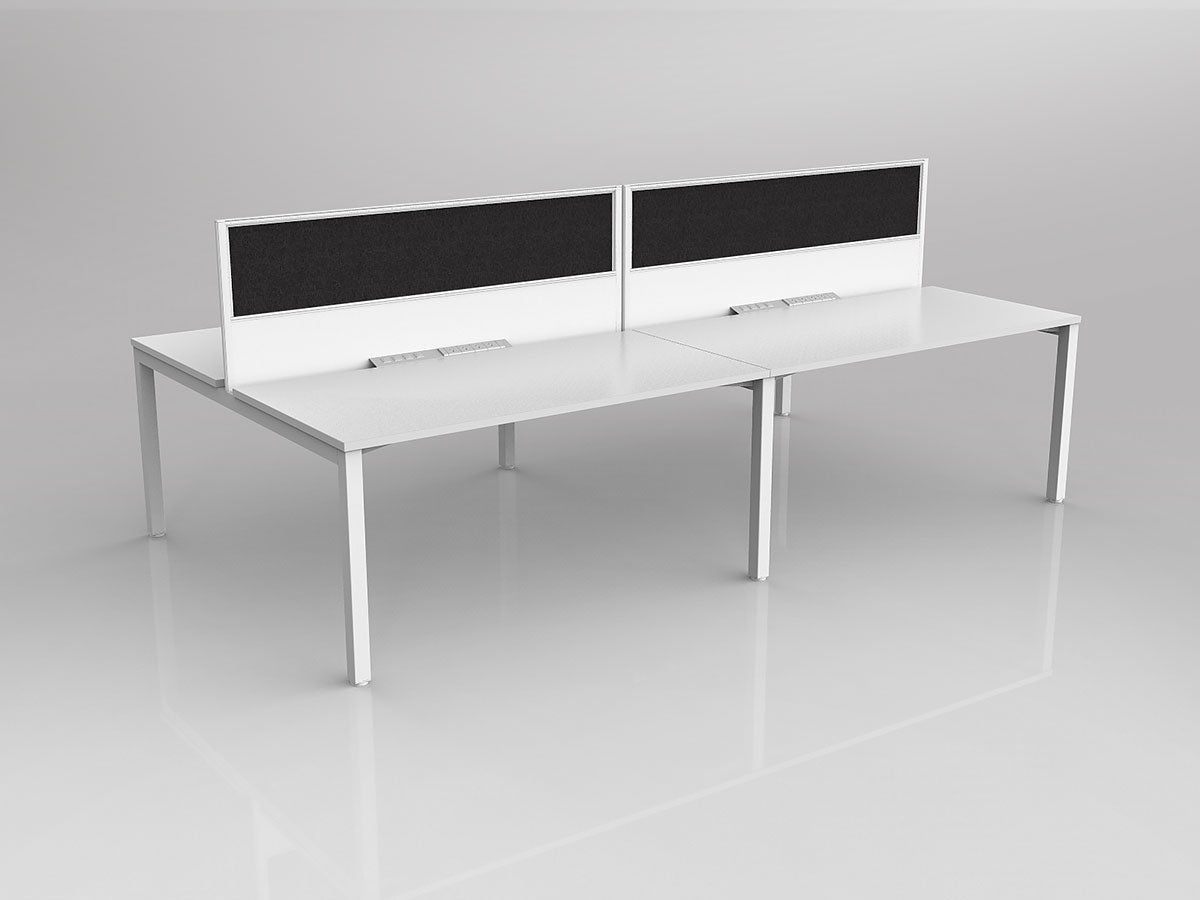 OL Axis 4 User Double Sided Workstation with Screen - Breathe Fabric