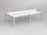 OL Axis 4 User Double Sided Workstation with Screen - Splice Fabric