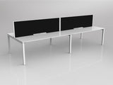OL Axis 4 User Double Sided Workstation with Screen - Splice Fabric