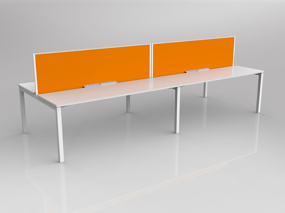 OL Axis 4 User Double Sided Workstation with Screen - Breathe Fabric