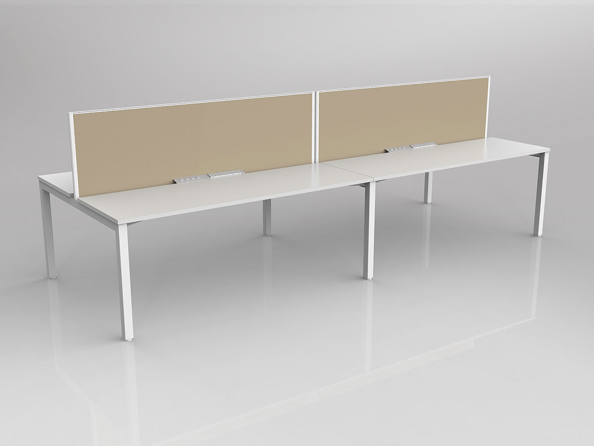 OL Axis 4 User Double Sided Workstation with Screen - Breathe Fabric