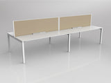 OL Axis 4 User Double Sided Workstation with Screen - Breathe Fabric