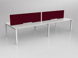 OL Axis 4 User Double Sided Workstation with Screen - Breathe Fabric