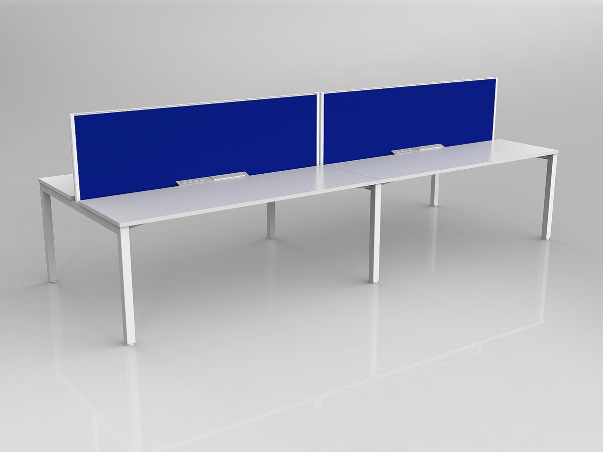OL Axis 4 User Double Sided Workstation with Screen - Breathe Fabric