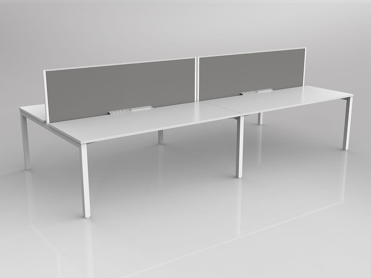 OL Axis 4 User Double Sided Workstation with Screen - Breathe Fabric