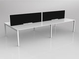OL Axis 4 User Double Sided Workstation with Screen - Splice Fabric