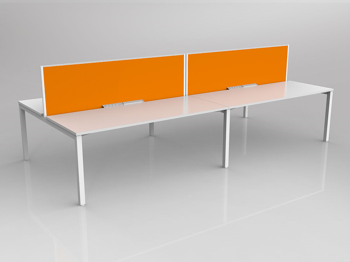 OL Axis 4 User Double Sided Workstation with Screen - Breathe Fabric