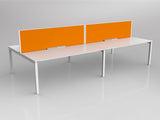 OL Axis 4 User Double Sided Workstation with Screen - Breathe Fabric