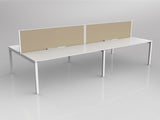 OL Axis 4 User Double Sided Workstation with Screen - Breathe Fabric