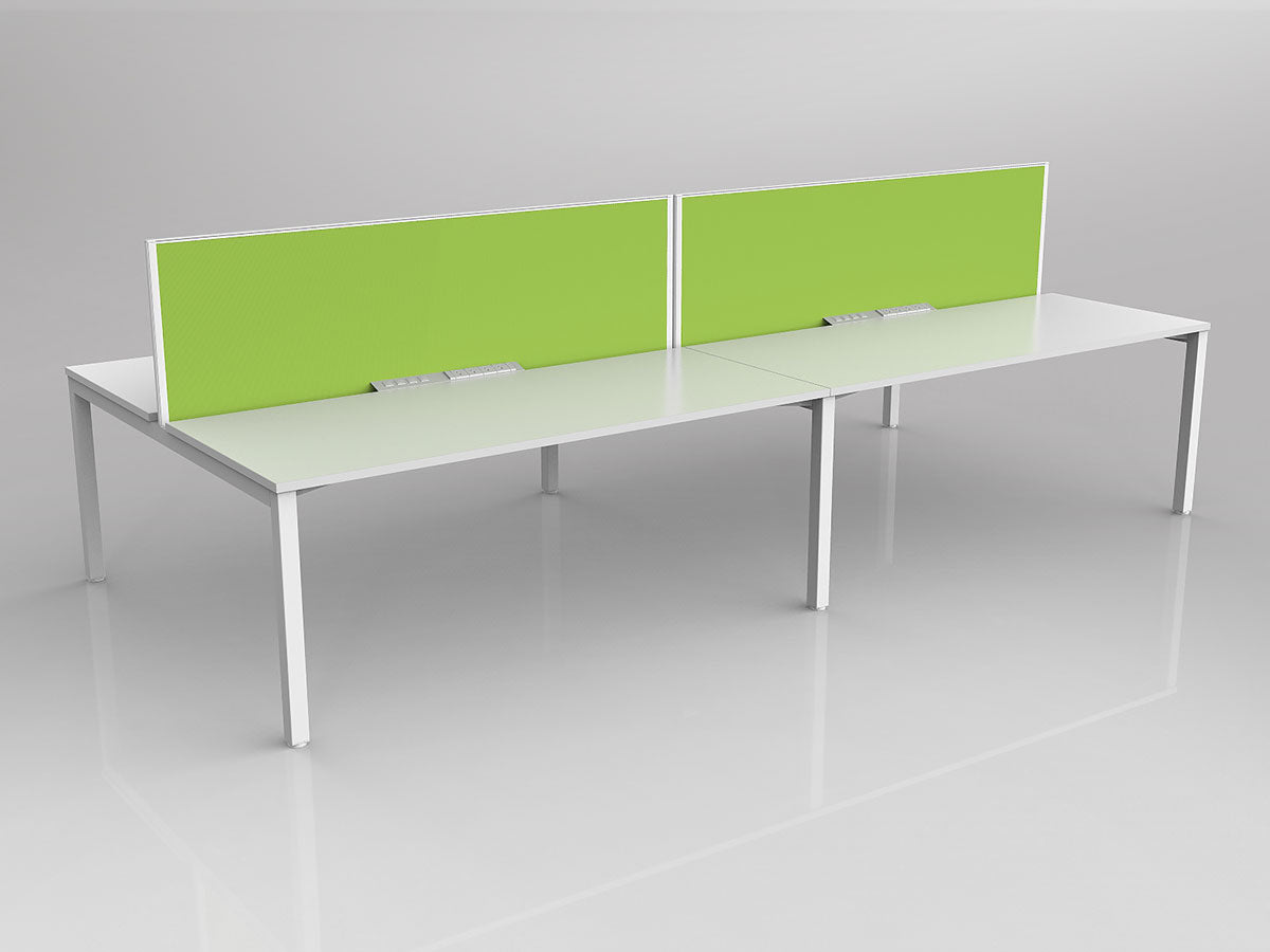 OL Axis 4 User Double Sided Workstation with Screen - Breathe Fabric