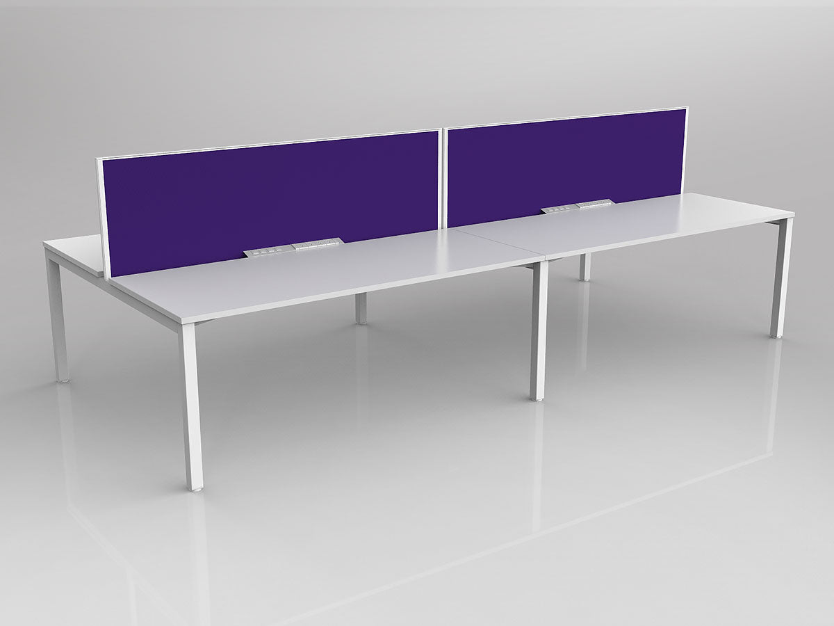 OL Axis 4 User Double Sided Workstation with Screen - Breathe Fabric