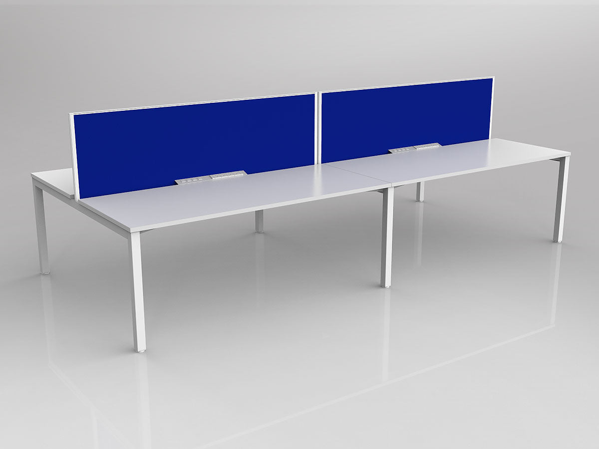 OL Axis 4 User Double Sided Workstation with Screen - Breathe Fabric