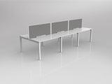OL Axis 6 User Double Sided Workstation with Screen - Breathe Fabric
