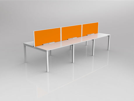 OL Axis 6 User Double Sided Workstation with Screen - Breathe Fabric