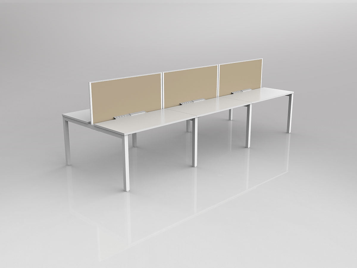 OL Axis 6 User Double Sided Workstation with Screen - Breathe Fabric