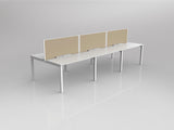 OL Axis 6 User Double Sided Workstation with Screen - Breathe Fabric