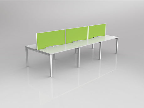 OL Axis 6 User Double Sided Workstation with Screen - Breathe Fabric