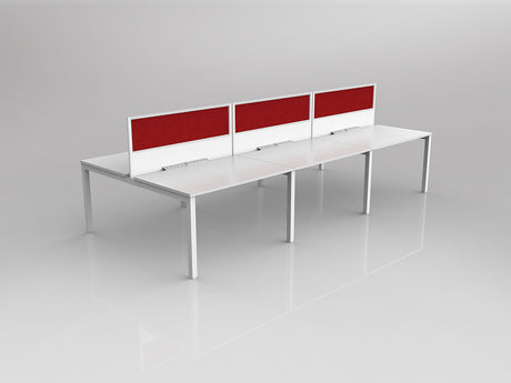 OL Axis 6 User Double Sided Workstation with Screen - Breathe Fabric