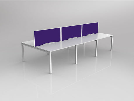 OL Axis 6 User Double Sided Workstation with Screen - Breathe Fabric