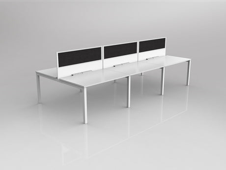 OL Axis 6 User Double Sided Workstation with Screen - Breathe Fabric