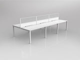 OL Axis 6 User Double Sided Workstation with Screen - Splice Fabric