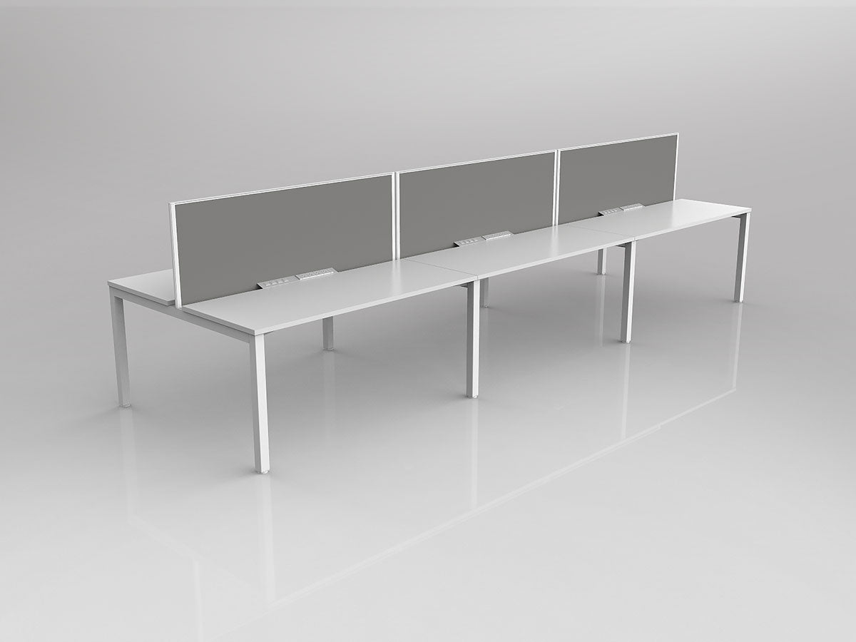 OL Axis 6 User Double Sided Workstation with Screen - Breathe Fabric