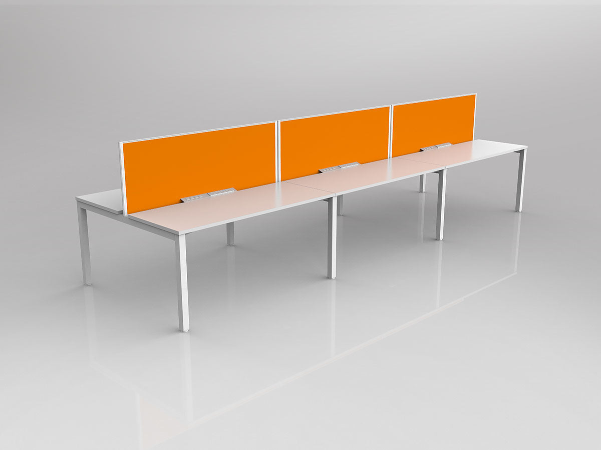 OL Axis 6 User Double Sided Workstation with Screen - Breathe Fabric