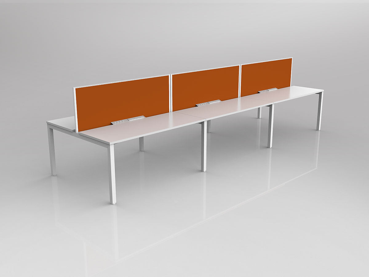 OL Axis 6 User Double Sided Workstation with Screen - Breathe Fabric