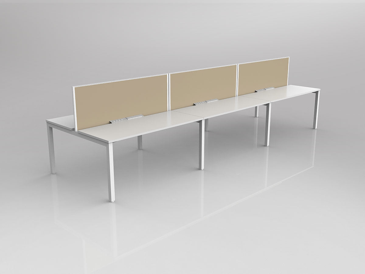 OL Axis 6 User Double Sided Workstation with Screen - Breathe Fabric