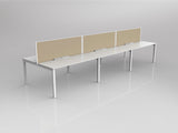 OL Axis 6 User Double Sided Workstation with Screen - Breathe Fabric