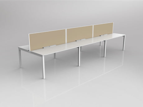 OL Axis 6 User Double Sided Workstation with Screen - Breathe Fabric