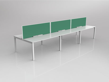 OL Axis 6 User Double Sided Workstation with Screen - Breathe Fabric