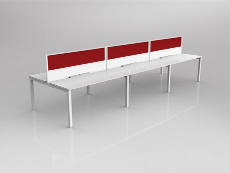 OL Axis 6 User Double Sided Workstation with Screen - Breathe Fabric