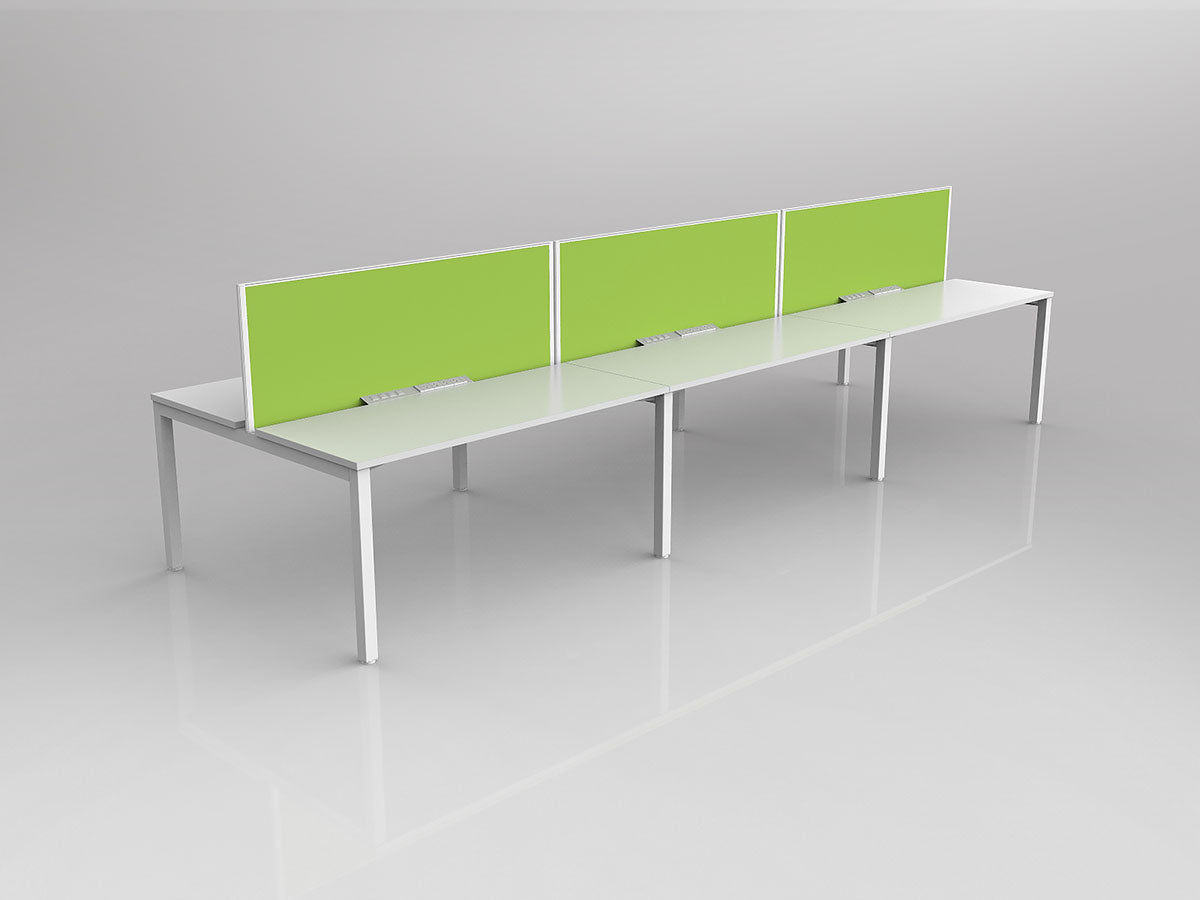 OL Axis 6 User Double Sided Workstation with Screen - Breathe Fabric