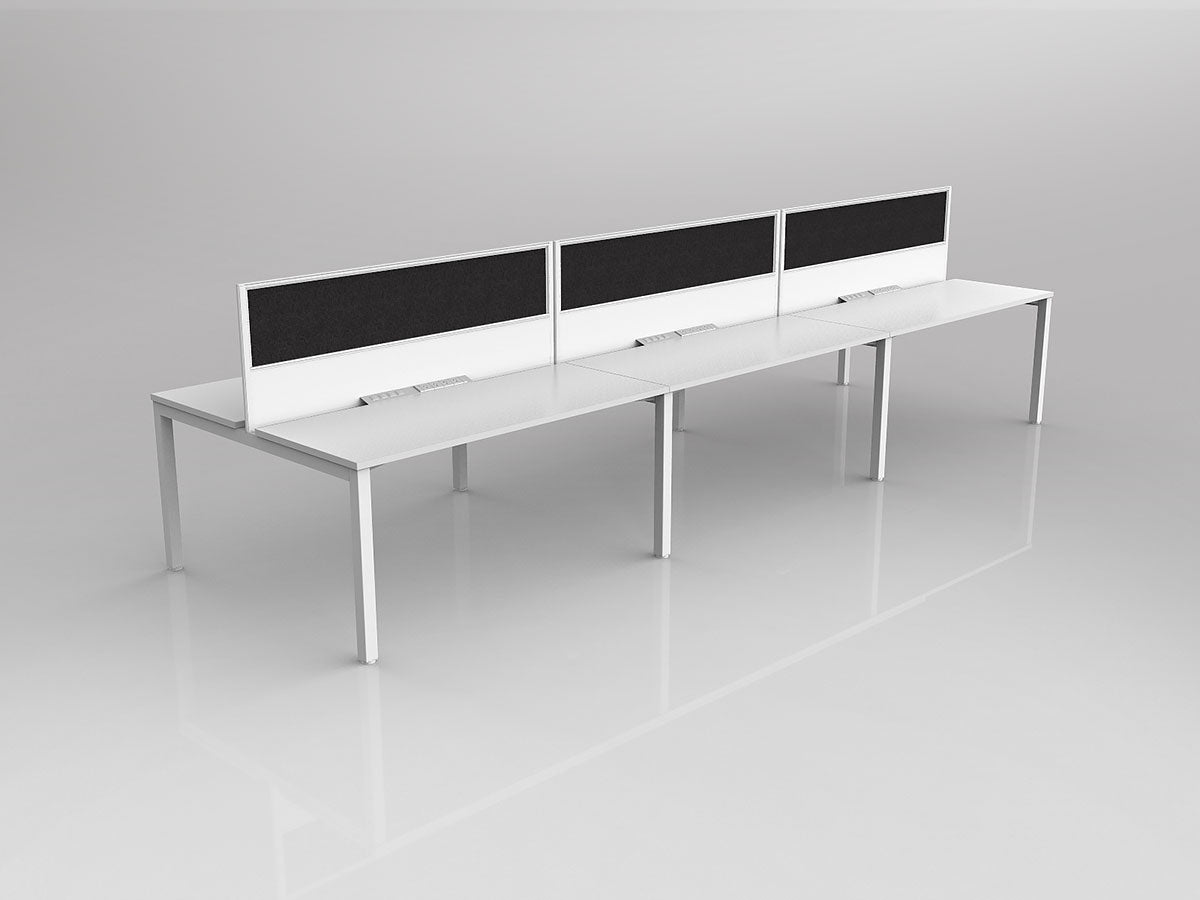 OL Axis 6 User Double Sided Workstation with Screen - Breathe Fabric