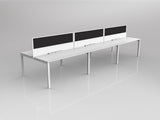 OL Axis 6 User Double Sided Workstation with Screen - Breathe Fabric