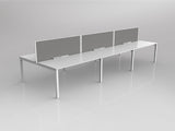 OL Axis 6 User Double Sided Workstation with Screen - Breathe Fabric